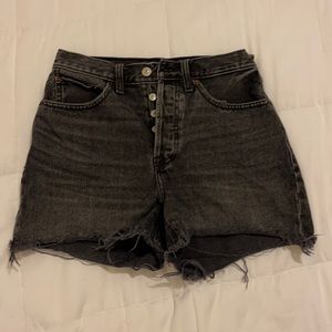 Abercrombie SZ 2 or 26 High rise shorts button